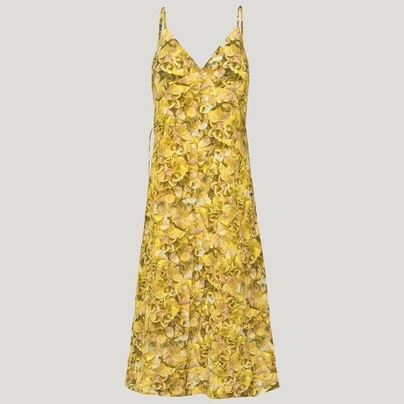 🆕BAUM UND PFERDGARTEN Abiella Spaghetti Strap Maxi Dress Yellow EU 38, US 8 - Picture 4 of 11